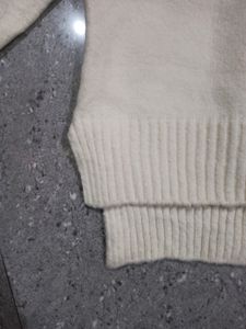 Striped Trim V-Neck Sweater