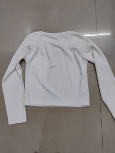 Chic White Long Sleeve Top