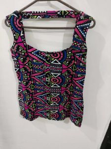 Funky Pattern Sleeveless Top