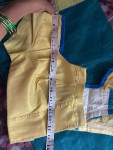 Saree And Stitched Blouse Like New