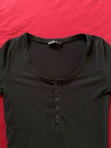 Shein Full Sleeves Black Top