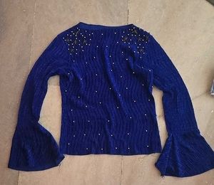 Blue Star Embellished Blouse