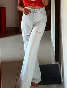H&amp;M Wide Leg Light Blue Jeans