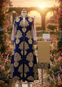 Elegant Blue & Gold Kurta Set