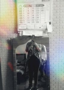 Long tie-die design blue top