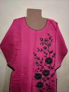 XXL Pink & Black  Only Kurta
