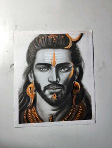 Lord Shiva Charcoal Art