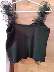URBANIC BLACK PRETTY SLEEVELESS TANK TOP