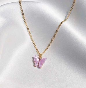 Pink Butterfly Pendant