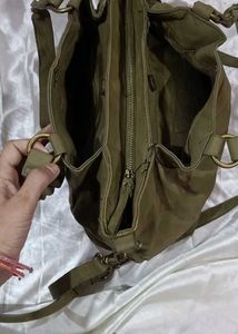 Olive Green Tote Bag