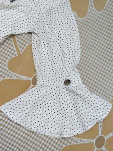 Polka Dot Flared Sleeve Top