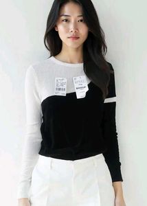 Two-Tone Long Sleeve Top