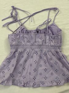 H&amp;M Lavender detailed strappy top