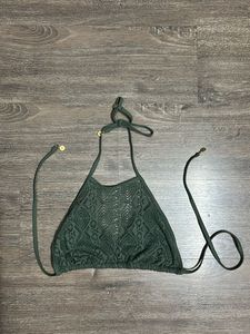 Green Crochet Bikini Top