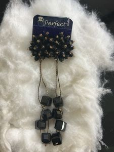Black Long Earrings