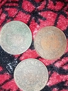 One Quarter Anna India 1907, 1939, 1941 Rare Coins