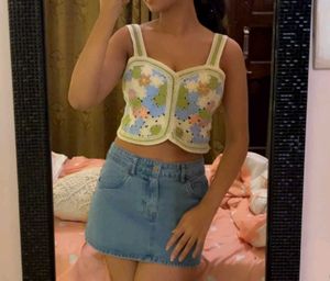 Floral Crochet Crop Top