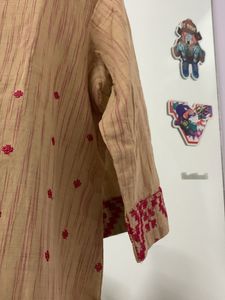 Elegant Kurta Beige Sparely Used
