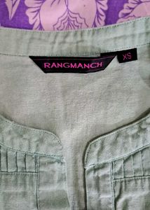Rangmanch By Pantaloos Green Kurta
