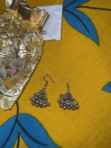 Silver Jhumka Earrings