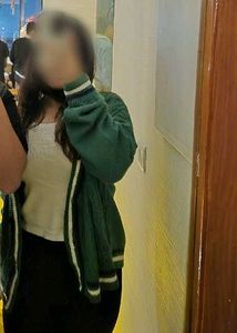 Green Varsity Cardigan