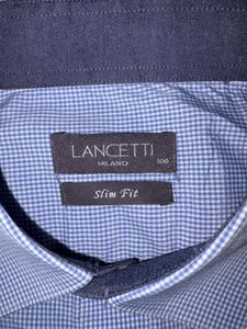 Lancetti Milano Blue Patterned Shirt