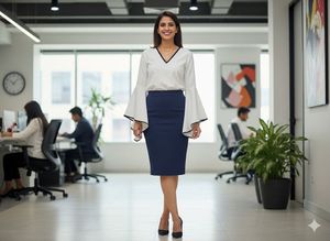 🌟 Monochrome Magic: Bell-Sleeve Statement Top! 🤍