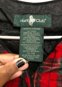 Hunt Club Red Printed Waistcoat