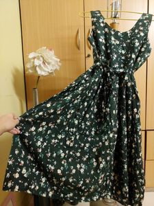Green Floral Dress -New