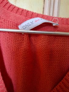 Coral Knit Mini Dress