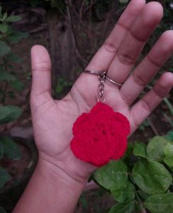 🌹Crochet Rose Keychain