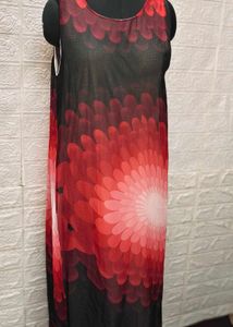 Red ♥️ &amp; Black Maxi Dress