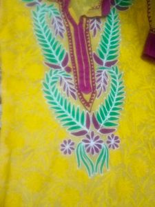 Yellow Embroidered Kurta