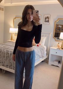 H&amp;M Pinteresty Long Sleeve Ribbed Top