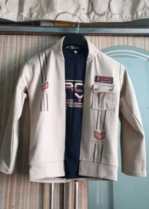 Boys Stylish Jacket & Tee Set