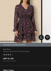 Fit And Flare Dress Floral 🌻🌷💐