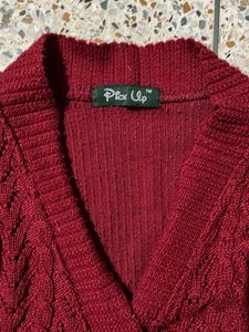 Maroon Cardigan
