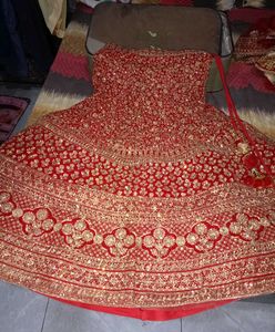 Red Embroidered Lehenga Choli