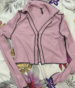 Cute Pink Long Sleeve Top