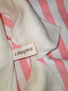 Striped Polo Crop Top