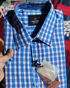 HUTCH Blue Checkered half Shirt