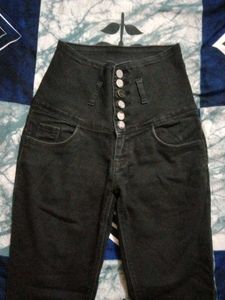 High Waist Black Jeans