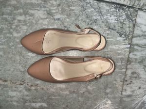 Classic Nude Slingback Heels and Black pump