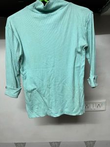 Mint Green Turtleneck Top