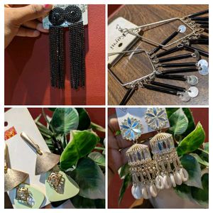 4 Assorted Earrings - Statement Pieces