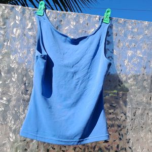 Blue Sleeveless Top