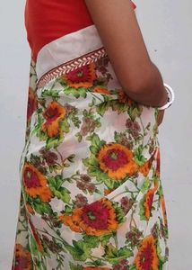 Floral Print Saree