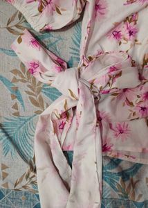 Off Shoulder Pink Wrap Top