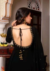 Urvashi Black Anarkali Kurta with Dupatta