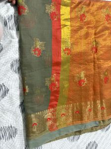 Zari Grey Saree